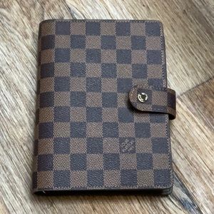 Personal size squared agenda planner notebook cover with small size rings